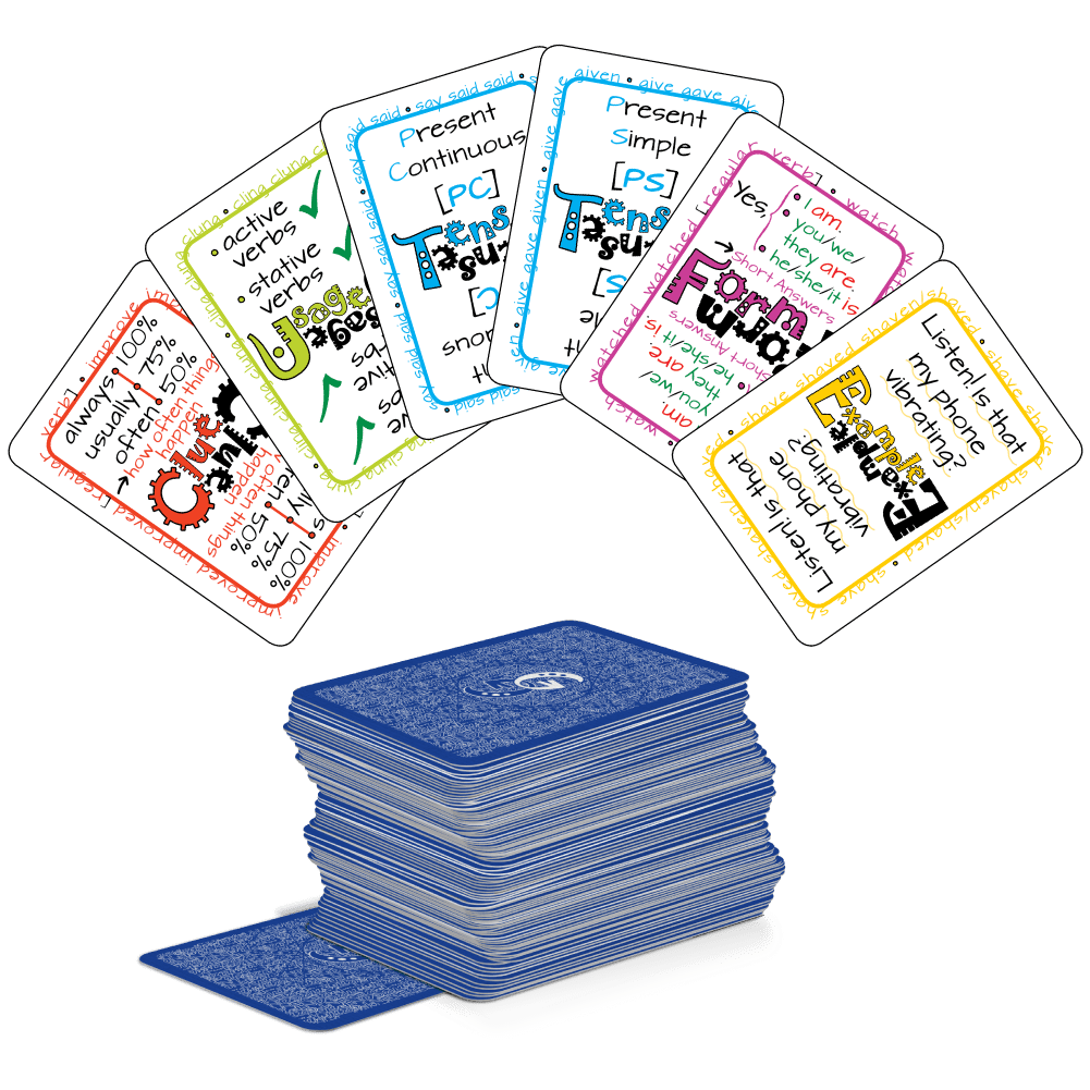 A deck of GRAMMARGON playing cards.